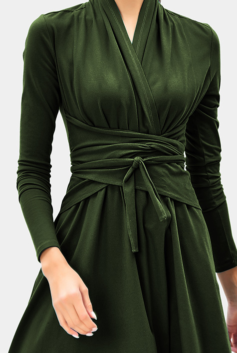 Belt wrap dress