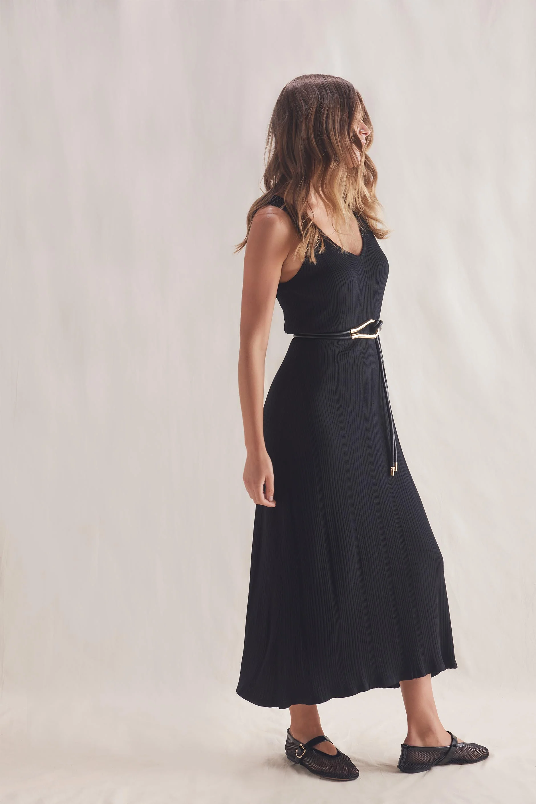 Belt wrap dress