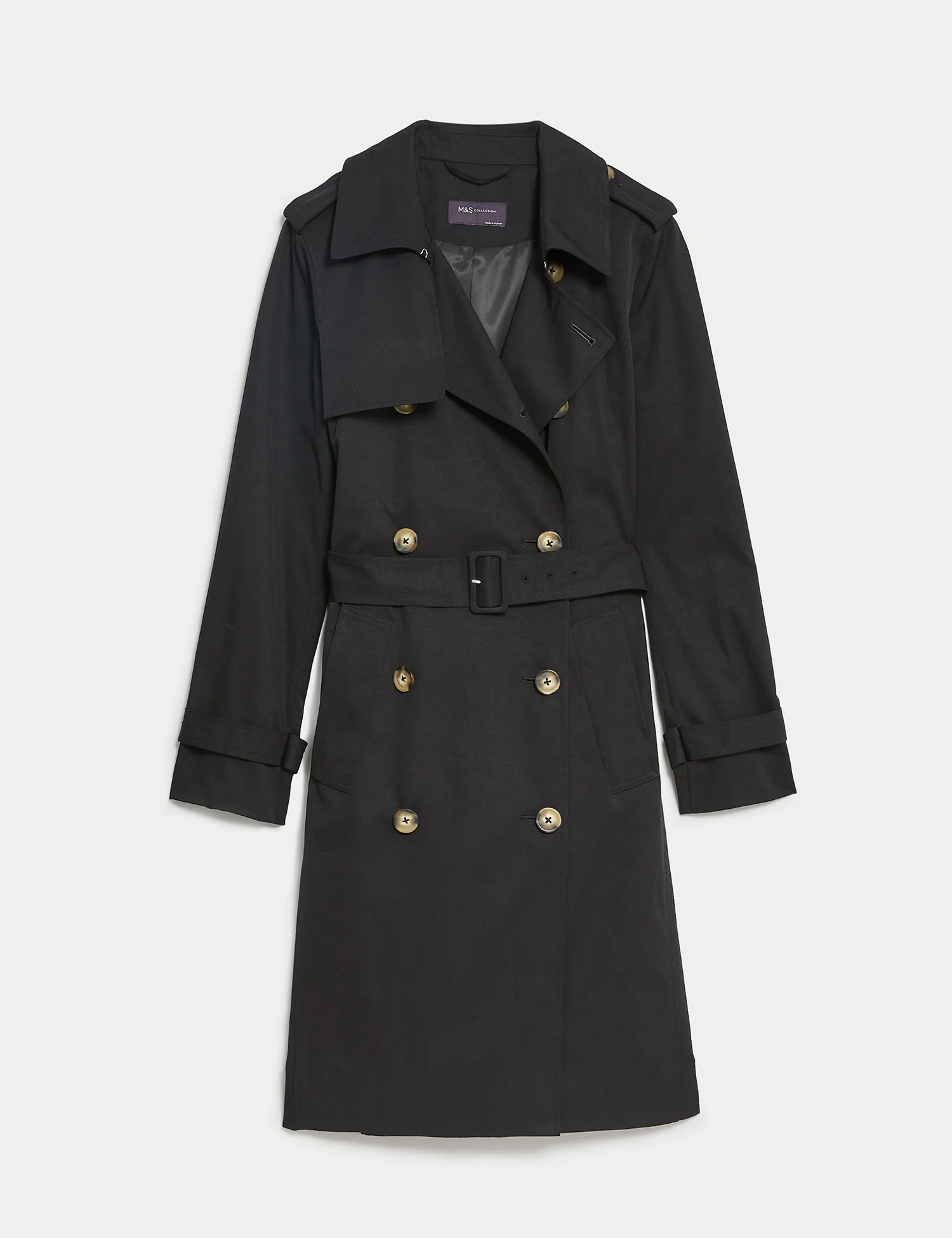 Double-button trench coat